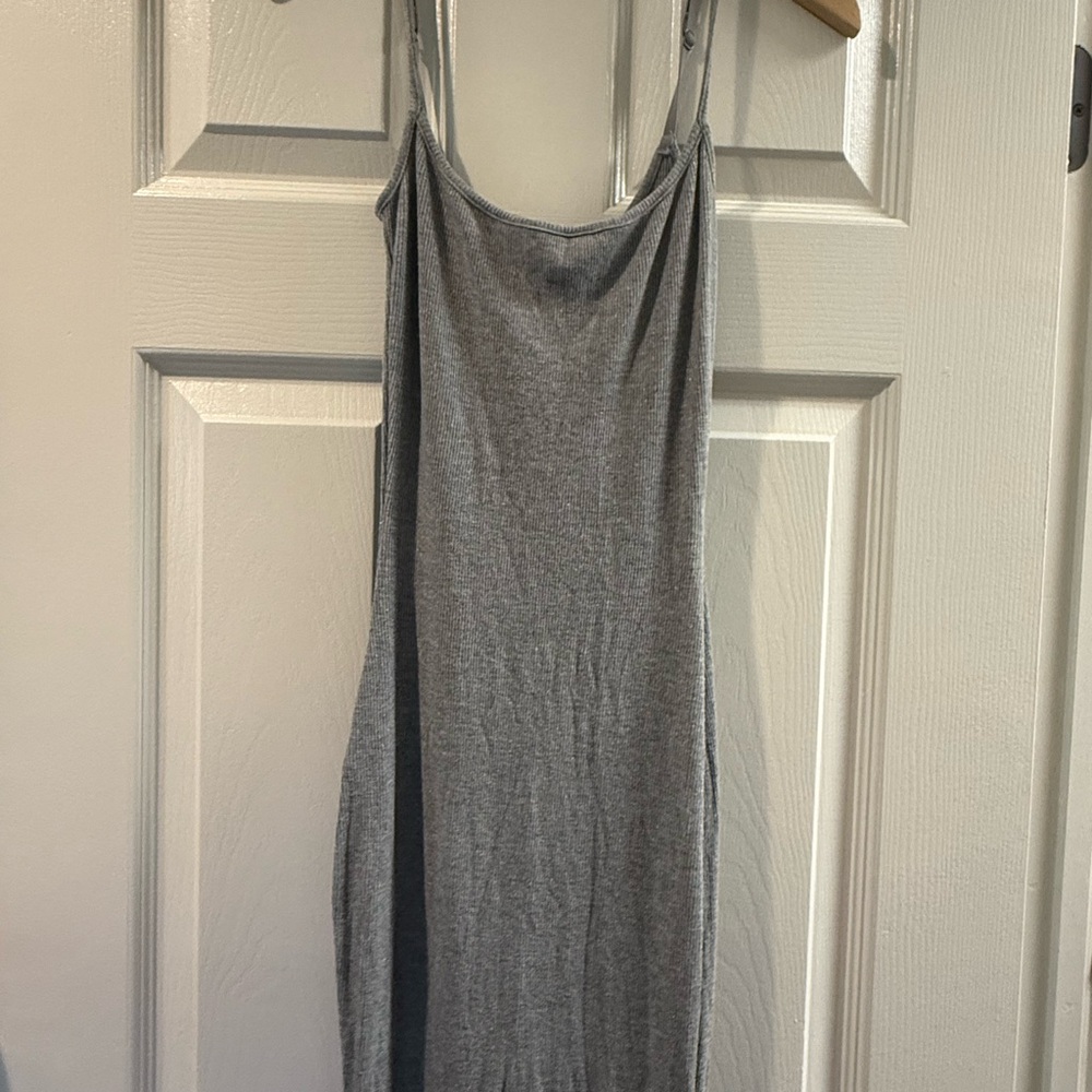 SKIMS Grey Slip Maxi Dress Sleeveless